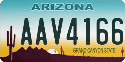 AZ license plate AAV4166