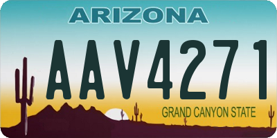 AZ license plate AAV4271
