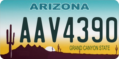 AZ license plate AAV4390