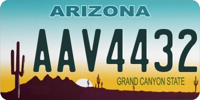 AZ license plate AAV4432