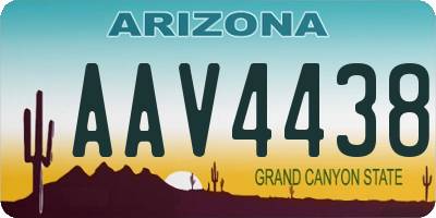 AZ license plate AAV4438