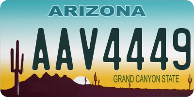 AZ license plate AAV4449