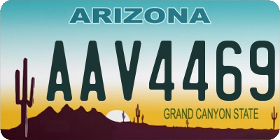 AZ license plate AAV4469