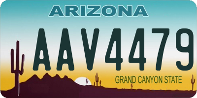 AZ license plate AAV4479