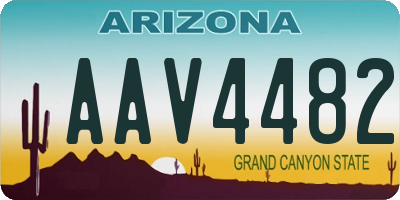 AZ license plate AAV4482