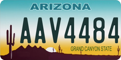 AZ license plate AAV4484