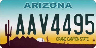 AZ license plate AAV4495