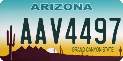 AZ license plate AAV4497