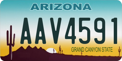 AZ license plate AAV4591
