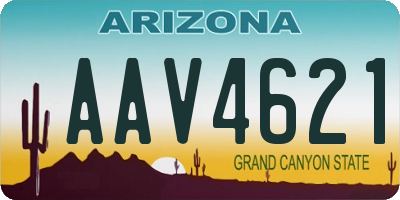 AZ license plate AAV4621