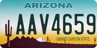 AZ license plate AAV4659