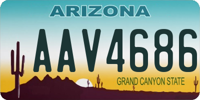 AZ license plate AAV4686