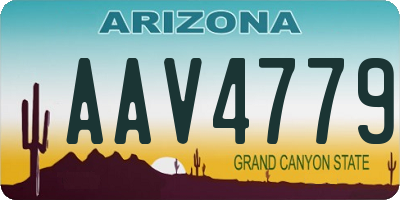 AZ license plate AAV4779