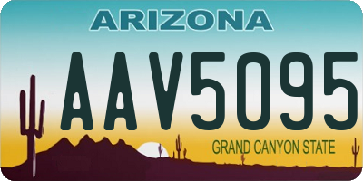 AZ license plate AAV5095