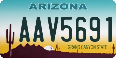 AZ license plate AAV5691