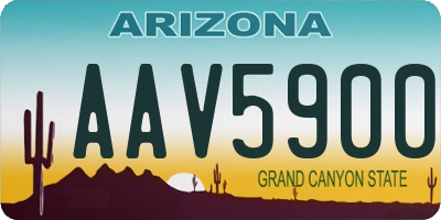 AZ license plate AAV5900