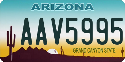 AZ license plate AAV5995