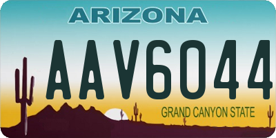 AZ license plate AAV6044