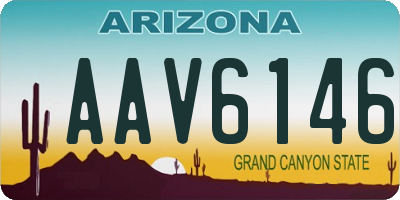 AZ license plate AAV6146