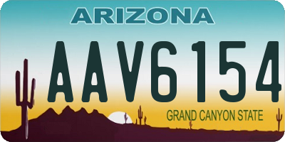 AZ license plate AAV6154