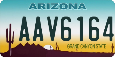AZ license plate AAV6164
