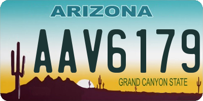 AZ license plate AAV6179