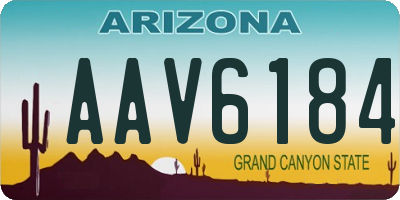 AZ license plate AAV6184