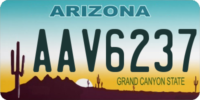 AZ license plate AAV6237