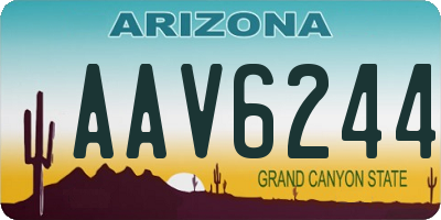 AZ license plate AAV6244