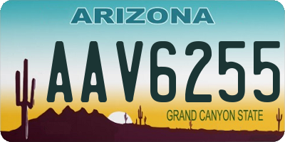 AZ license plate AAV6255