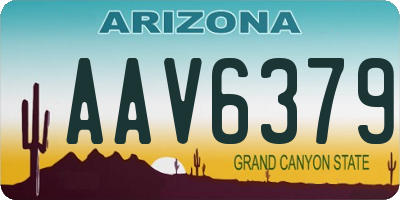 AZ license plate AAV6379