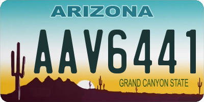 AZ license plate AAV6441