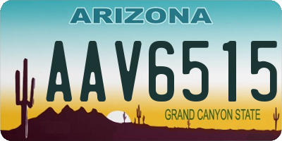 AZ license plate AAV6515