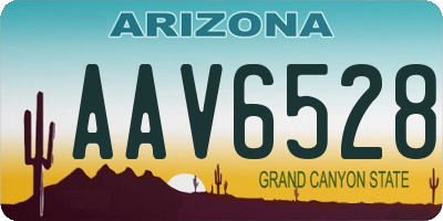 AZ license plate AAV6528