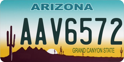 AZ license plate AAV6572