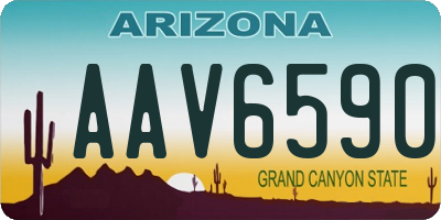 AZ license plate AAV6590