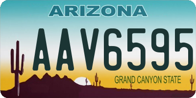 AZ license plate AAV6595
