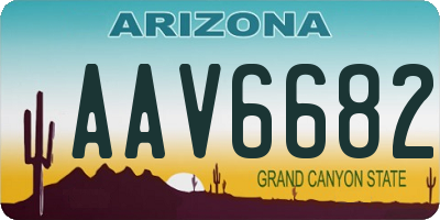 AZ license plate AAV6682