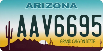 AZ license plate AAV6695