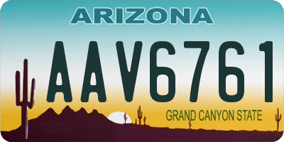 AZ license plate AAV6761