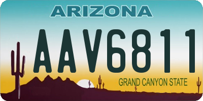 AZ license plate AAV6811
