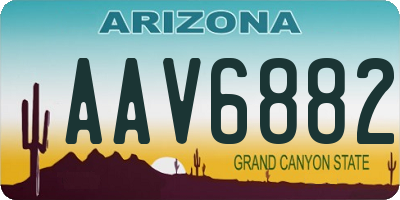 AZ license plate AAV6882
