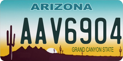 AZ license plate AAV6904