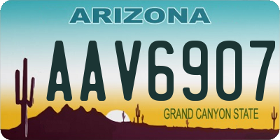 AZ license plate AAV6907