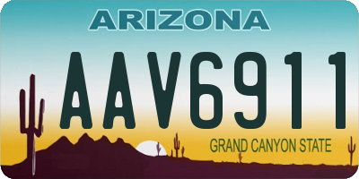 AZ license plate AAV6911