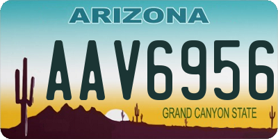 AZ license plate AAV6956