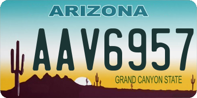 AZ license plate AAV6957