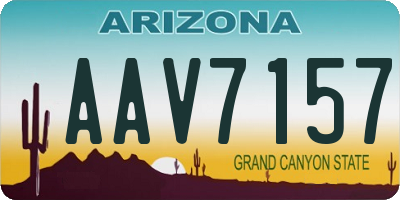 AZ license plate AAV7157