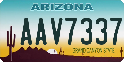 AZ license plate AAV7337