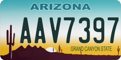 AZ license plate AAV7397